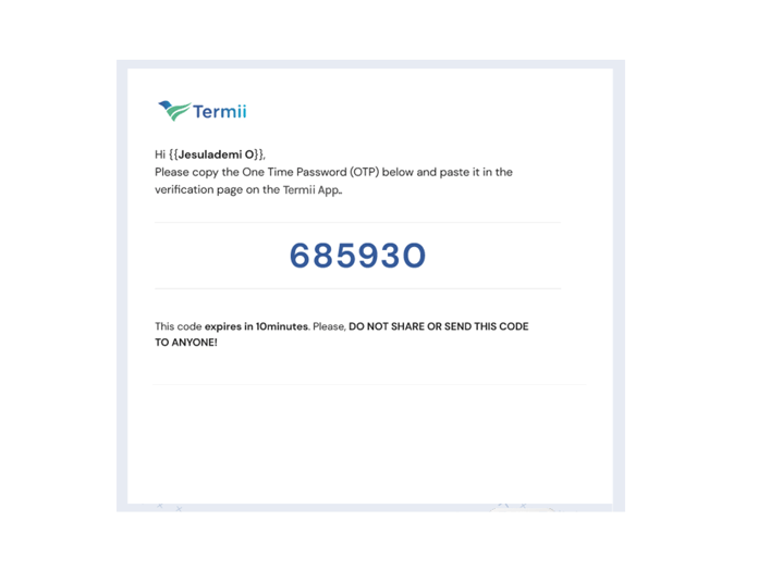 Secure your authentication with the Termii Email Token